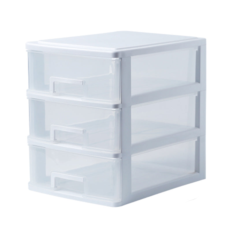 Vertical Filing Cabinet Transparent Drawers Plastic Modern Filing Cabinet 9.8"L x 13.4"W x 12.6"H White Clearhalo 'Filing Cabinets' 'filling_cabinets' 'furn' 'furn_filling_cabinets' 'Furniture' 'Office Furniture' 6918392