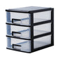 Vertical Filing Cabinet Transparent Drawers Plastic Modern Filing Cabinet 9.8"L x 13.4"W x 12.6"H Black Clearhalo 'Filing Cabinets' 'filling_cabinets' 'furn' 'furn_filling_cabinets' 'Furniture' 'Office Furniture' 6918394