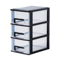 Vertical Filing Cabinet Transparent Drawers Plastic Modern Filing Cabinet 6.7"L x 9.4"W x 11.8"H Black Clearhalo 'Filing Cabinets' 'filling_cabinets' 'furn' 'furn_filling_cabinets' 'Furniture' 'Office Furniture' 6918395