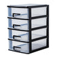 Vertical Filing Cabinet Transparent Drawers Plastic Modern Filing Cabinet 9.8"L x 13.4"W x 16.5"H Black Clearhalo 'Filing Cabinets' 'filling_cabinets' 'furn' 'furn_filling_cabinets' 'Furniture' 'Office Furniture' 6918396