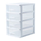 Vertical Filing Cabinet Transparent Drawers Plastic Modern Filing Cabinet 9.8"L x 13.4"W x 16.5"H White Clearhalo 'Filing Cabinets' 'filling_cabinets' 'furn' 'furn_filling_cabinets' 'Furniture' 'Office Furniture' 6918398
