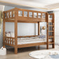 Solid Wood Bunk Bed Modern Natural Rubberwood Bed with Headboard Clearhalo 'Bedroom Furniture' 'Beds' 'furn' 'furn_beds' 'Furniture' 6918443