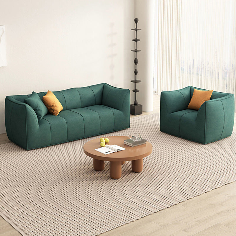 Fabric Sofa Contemporary Tuxedo Arm Apartment Seating in Dark Green Clearhalo 'furn' 'furn_sofas' 'Furniture' 'Living Room Furniture' 'Sofa' 'sofas' 6918453