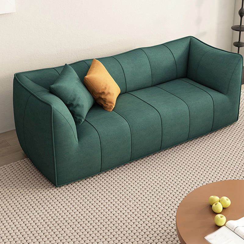 Fabric Sofa Contemporary Tuxedo Arm Apartment Seating in Dark Green 67"L x 31"W x 29"H Tech Cloth Clearhalo 'furn' 'furn_sofas' 'Furniture' 'Living Room Furniture' 'Sofa' 'sofas' 6918454