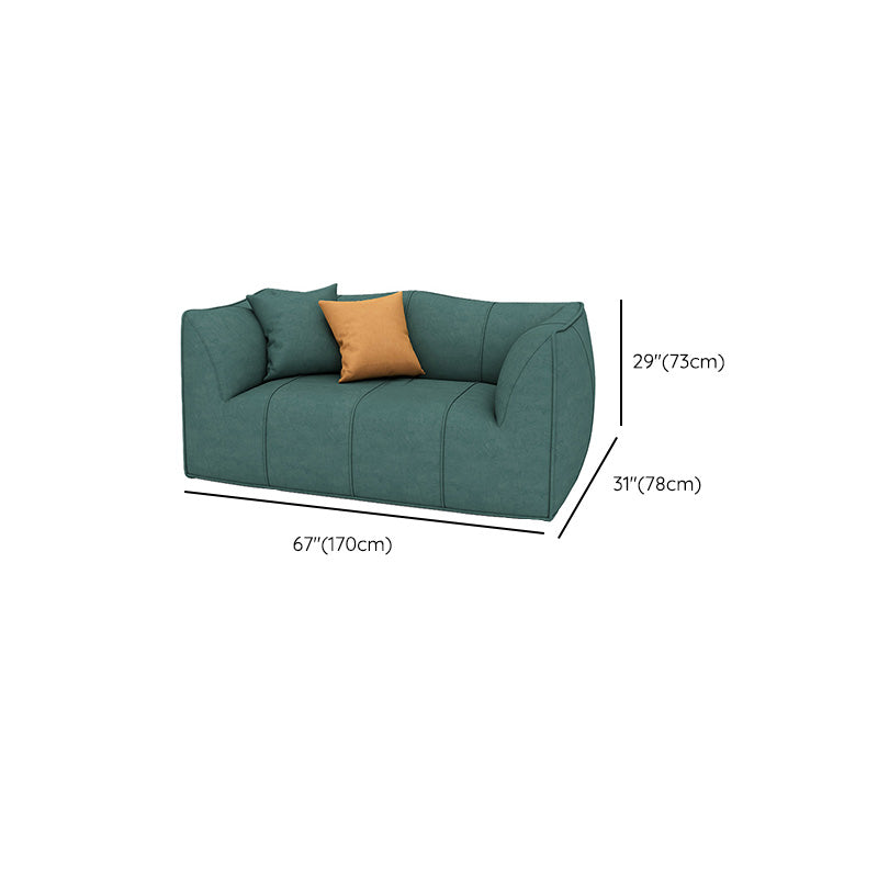Fabric Sofa Contemporary Tuxedo Arm Apartment Seating in Dark Green Clearhalo 'furn' 'furn_sofas' 'Furniture' 'Living Room Furniture' 'Sofa' 'sofas' 6918464