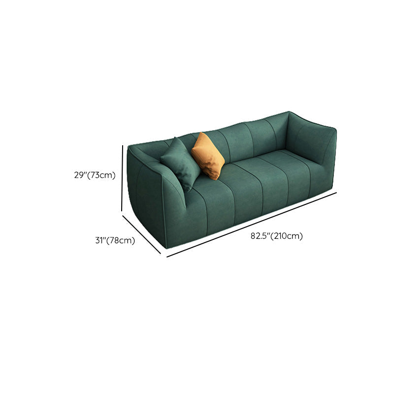 Fabric Sofa Contemporary Tuxedo Arm Apartment Seating in Dark Green Clearhalo 'furn' 'furn_sofas' 'Furniture' 'Living Room Furniture' 'Sofa' 'sofas' 6918465