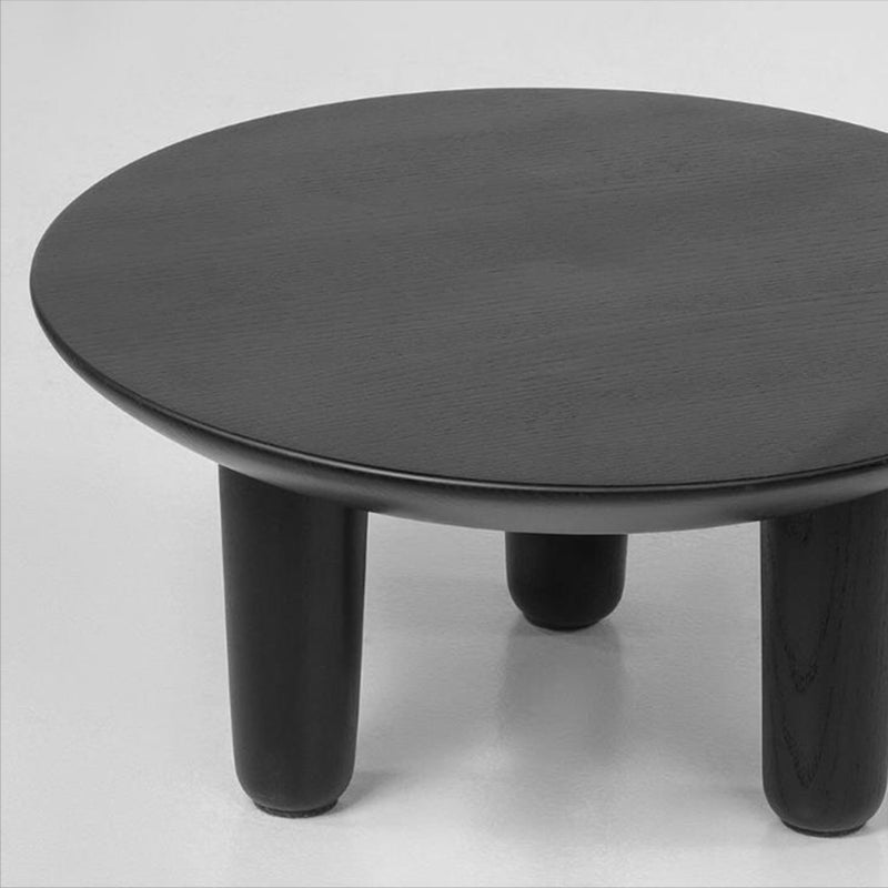 Black Finish Wood 3 Legs Cocktail Table 2-Piece Round Coffee Table Set Clearhalo 'Coffee & Accent Tables' 'Coffee Tables' 'coffee_tables' 'furn' 'furn_coffee_tables' 'Furniture' 'Living Room Furniture' 6918472