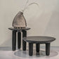Black Finish Wood 3 Legs Cocktail Table 2-Piece Round Coffee Table Set Clearhalo 'Coffee & Accent Tables' 'Coffee Tables' 'coffee_tables' 'furn' 'furn_coffee_tables' 'Furniture' 'Living Room Furniture' 6918473