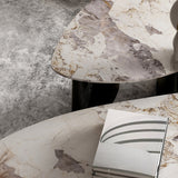 2 Legs Coffee Cocktail Table Contemporary Slate Top Coffee Table