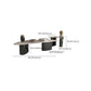 2 Legs Coffee Cocktail Table Contemporary Slate Top Coffee Table