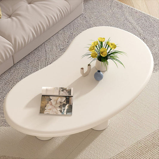Mesa de café irregular moderna 3 mesa de cóctel de patas en blanco