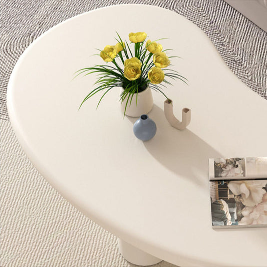 Mesa de café irregular moderna 3 mesa de cóctel de patas en blanco