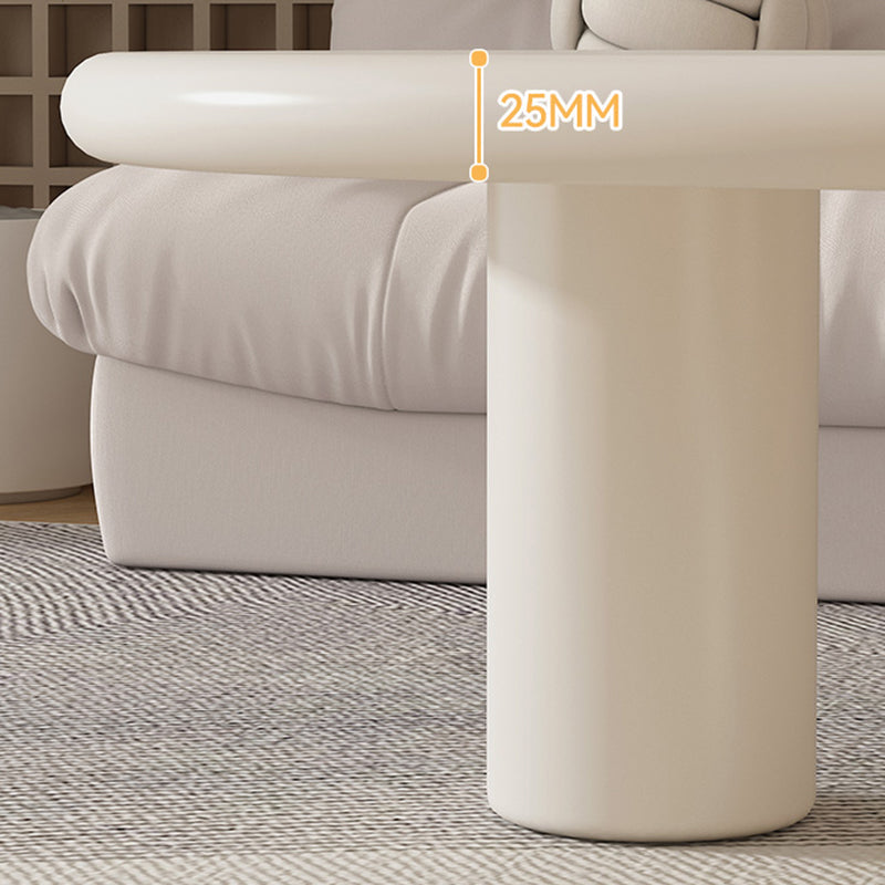 Tavolino da caffè moderno irregolare con 3 gambe, set da cocktail in bianco