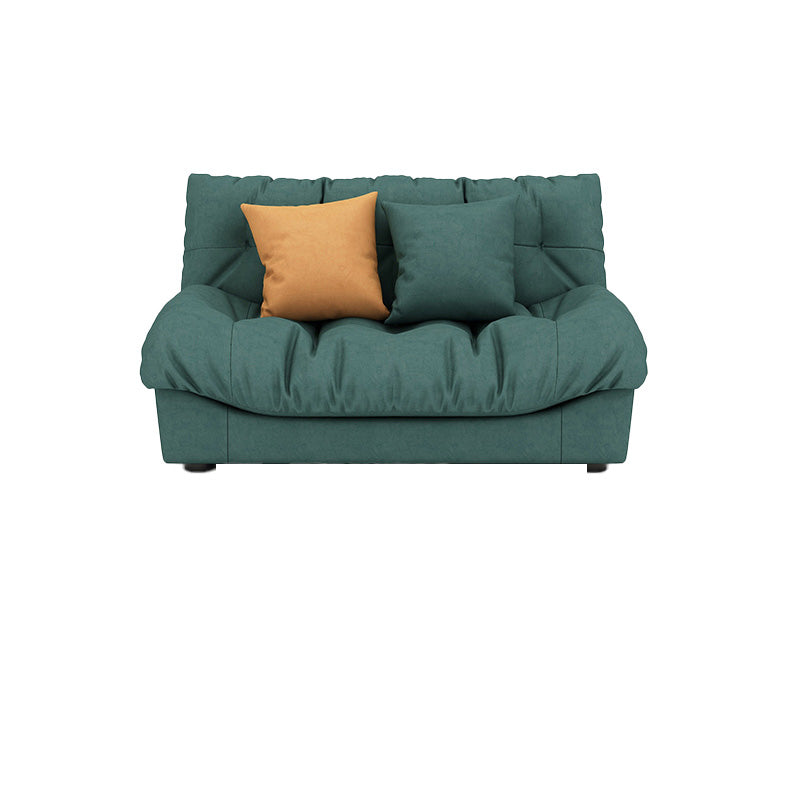 Sofá de tela verde oscuro asientos de apartamentos contemporáneos de apartamento