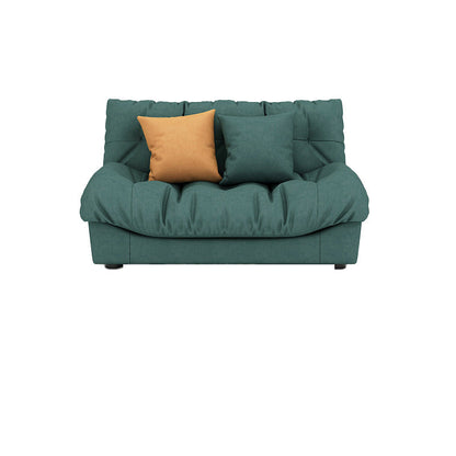 Sofá de tela verde oscuro asientos de apartamentos contemporáneos de apartamento