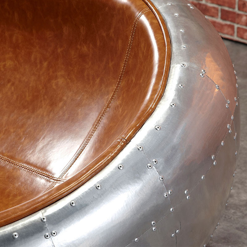 Estilo contemporáneo Sofá de cuero genuino asientos en marrón