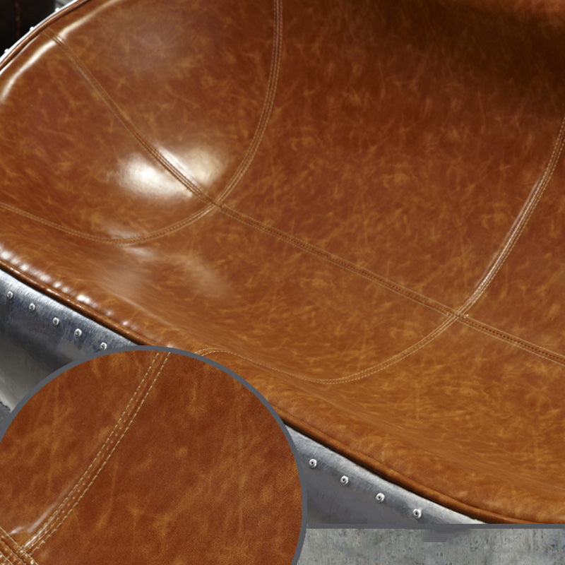 Estilo contemporáneo Sofá de cuero genuino asientos en marrón