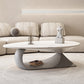 Table basse ou table de bout en ardoise à chevalet de table de cocktail ovale moderne