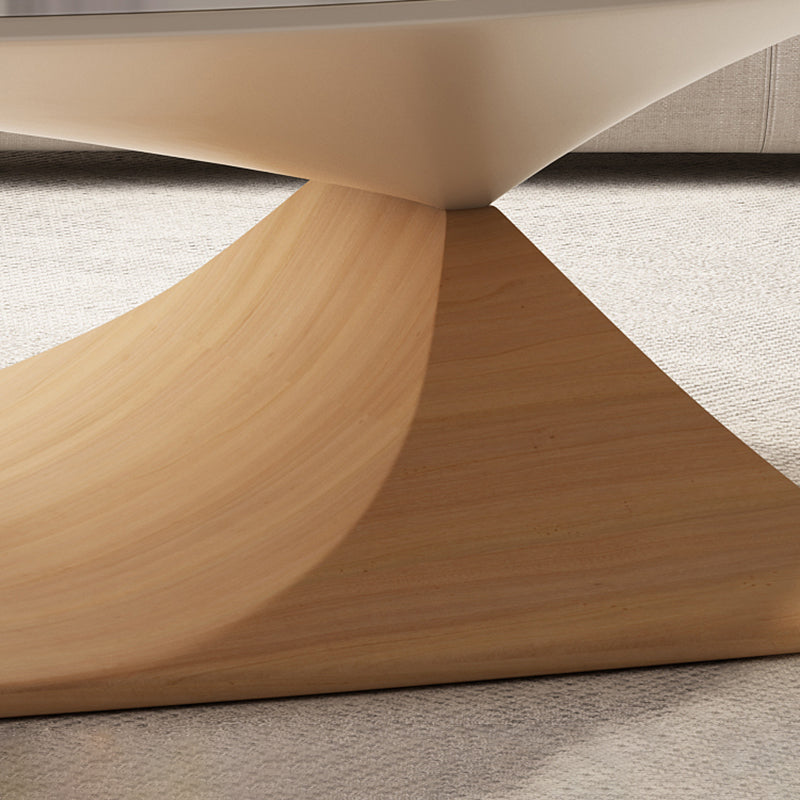Table basse ou table de bout en ardoise à chevalet de table de cocktail ovale moderne