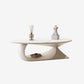 Table basse ou table de bout en ardoise à chevalet de table de cocktail ovale moderne