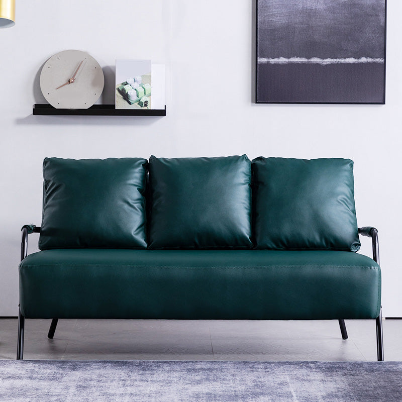 Divano contemporaneo con cuscini di padri metallici con posti a sedere a quattro gambe