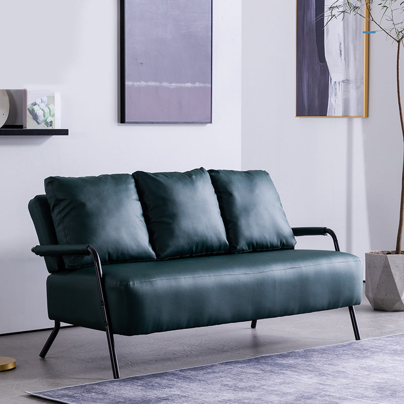 Divano contemporaneo con cuscini di padri metallici con posti a sedere a quattro gambe