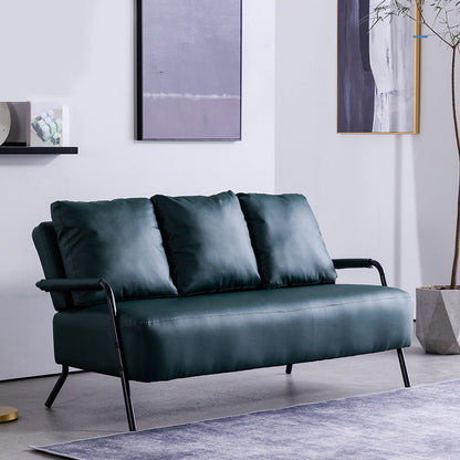 Divano contemporaneo con cuscini di padri metallici con posti a sedere a quattro gambe