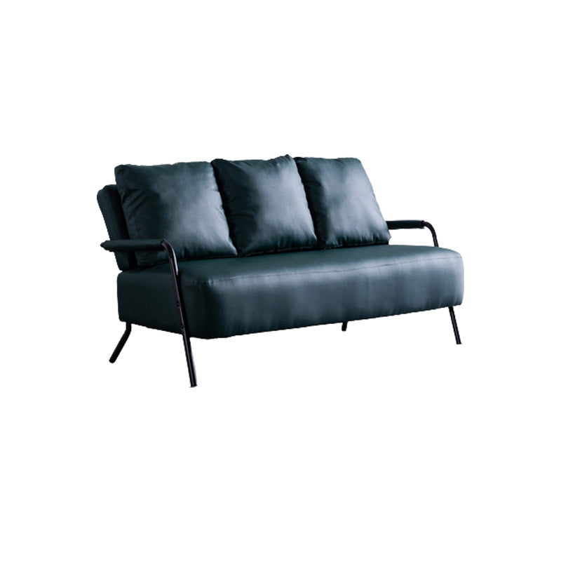 Divano contemporaneo con cuscini di padri metallici con posti a sedere a quattro gambe
