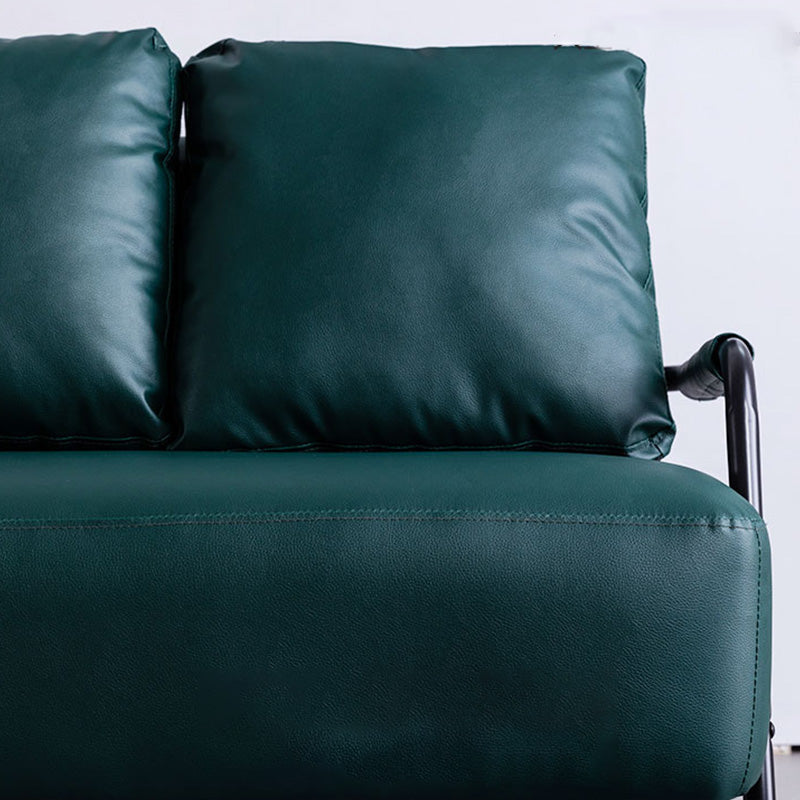 Divano contemporaneo con cuscini di padri metallici con posti a sedere a quattro gambe