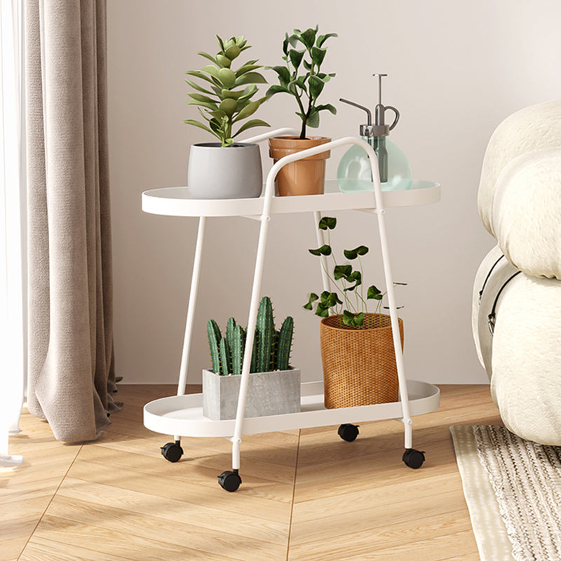 25.19" Tall Metal Side Table Oval 4 Legs Sofa Side Accent Table Clearhalo 'Coffee & Accent Tables' 'End & Side Tables' 'end_side_tables' 'furn' 'furn_end_side_tables' 'Furniture' 'Living Room Furniture' 6918712