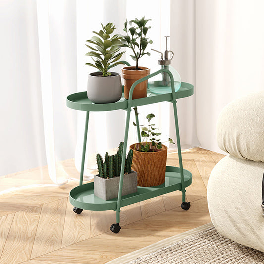 25.19" Tall Metal Side Table Oval 4 Legs Sofa Side Accent Table Clearhalo 'Coffee & Accent Tables' 'End & Side Tables' 'end_side_tables' 'furn' 'furn_end_side_tables' 'Furniture' 'Living Room Furniture' 6918725