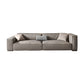 Genuine Leather Sofa Tuxedo Arm Contemporary Living Room Seating