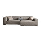 Genuine Leather Sofa Tuxedo Arm Contemporary Living Room Seating