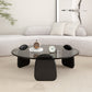 Glass Top Coffee Table Contemporary 3 Legs Coffee Cocktail Table Black Clearhalo 'Coffee & Accent Tables' 'Coffee Tables' 'coffee_tables' 'furn' 'furn_coffee_tables' 'Furniture' 'Living Room Furniture' 6918828