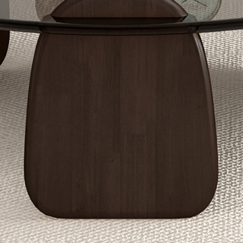 Glass Top Coffee Table Contemporary 3 Legs Coffee Cocktail Table Clearhalo 'Coffee & Accent Tables' 'Coffee Tables' 'coffee_tables' 'furn' 'furn_coffee_tables' 'Furniture' 'Living Room Furniture' 6918835