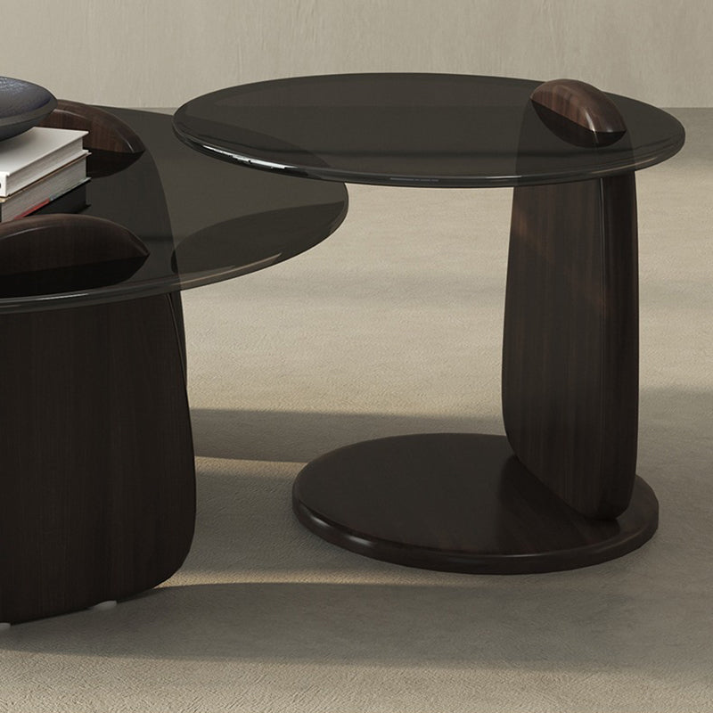 Glass Top Coffee Table Contemporary 3 Legs Coffee Cocktail Table Clearhalo 'Coffee & Accent Tables' 'Coffee Tables' 'coffee_tables' 'furn' 'furn_coffee_tables' 'Furniture' 'Living Room Furniture' 6918837