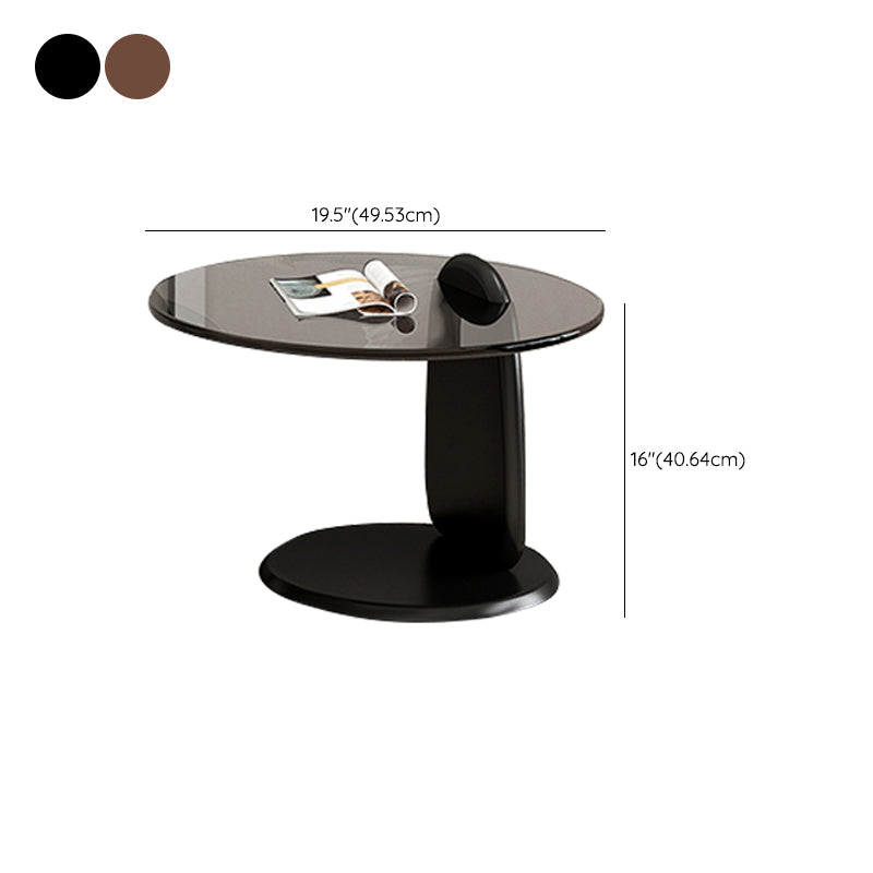 Glass Top Coffee Table Contemporary 3 Legs Coffee Cocktail Table Clearhalo 'Coffee & Accent Tables' 'Coffee Tables' 'coffee_tables' 'furn' 'furn_coffee_tables' 'Furniture' 'Living Room Furniture' 6918842