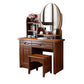 Mesa de tocador moderna y juego de taburetes escritorio de tocador de madera maciza para dormitorio