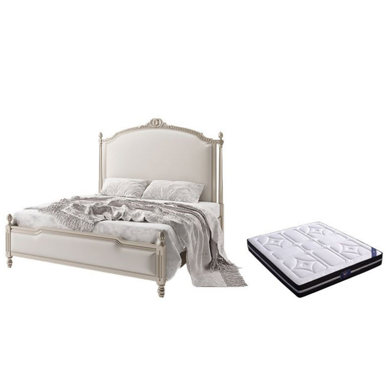 Echt lederen gestoffeerd standaardbed 63 "H paneelbed met opslag van lift omhoog