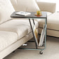 Contemporary C-shape Side Table Black/Gold Metal Side End Snack Table