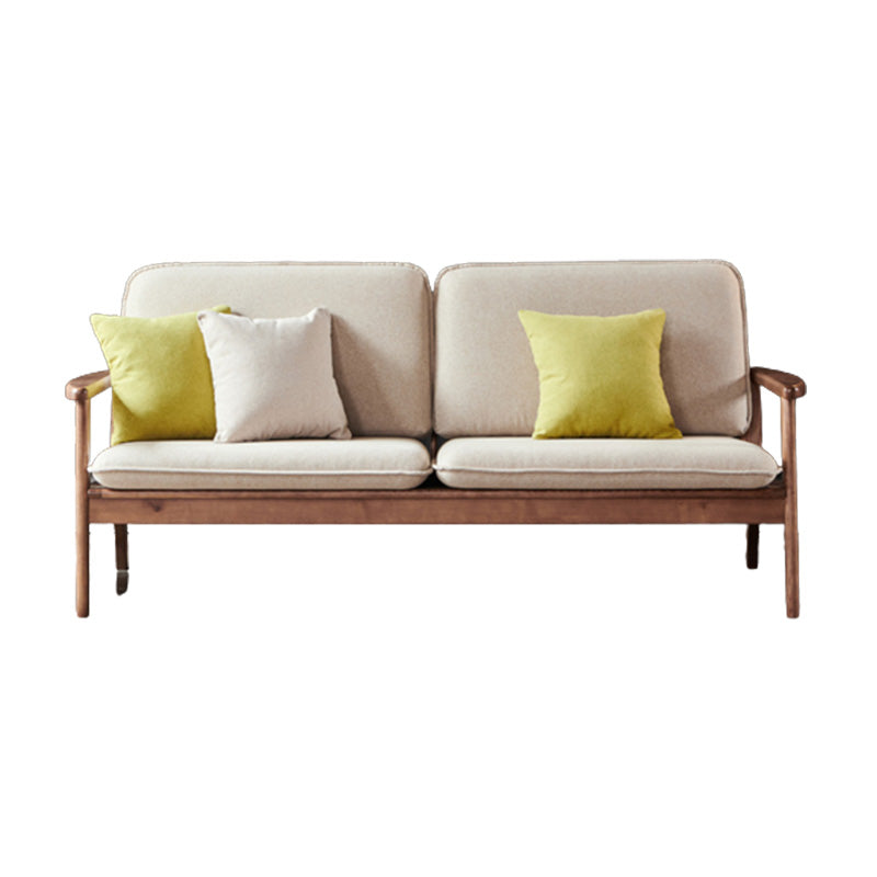 Fabric Sofa in Wooden with Wood Arm Contemporary Living Room Seating Clearhalo 'furn' 'furn_sofas' 'Furniture' 'Living Room Furniture' 'Sofa' 'sofas' 6918921