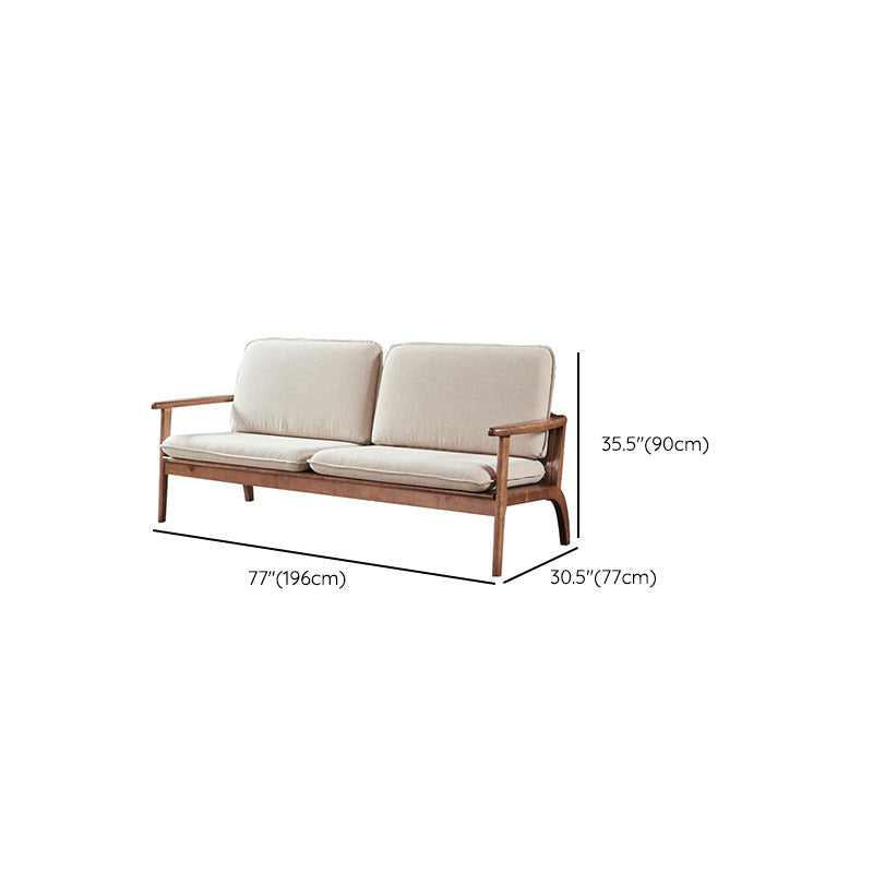 Fabric Sofa in Wooden with Wood Arm Contemporary Living Room Seating Clearhalo 'furn' 'furn_sofas' 'Furniture' 'Living Room Furniture' 'Sofa' 'sofas' 6918928