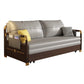Contemporary Storage Sleeper Sofa Solid Wood  Square Arm Sofa Bed
