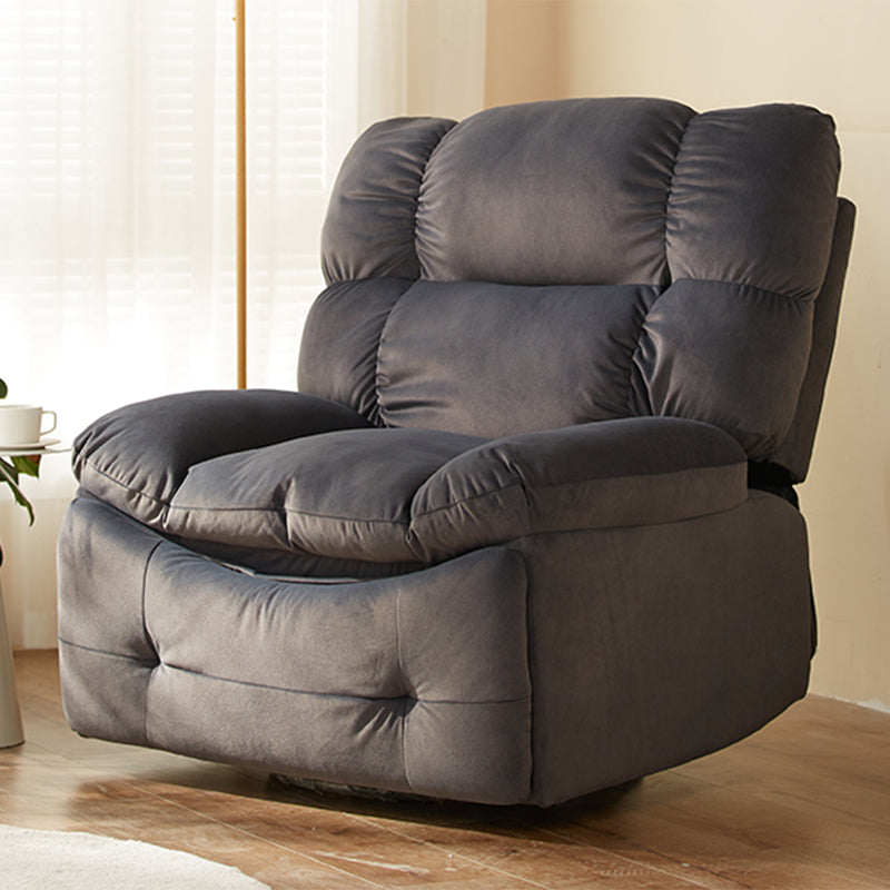 Contemporary Fabric Recliner Tufted Standard Recliner with Adjustable Headrest