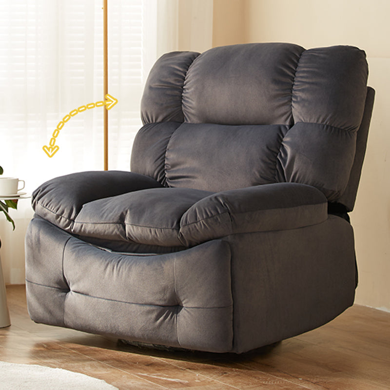 Contemporary Fabric Recliner Tufted Standard Recliner with Adjustable Headrest