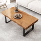Table basse contemporaine en traîneau Table de cocktail basse rectangulaire en bois massif