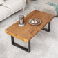 Table basse contemporaine en traîneau Table de cocktail basse rectangulaire en bois massif