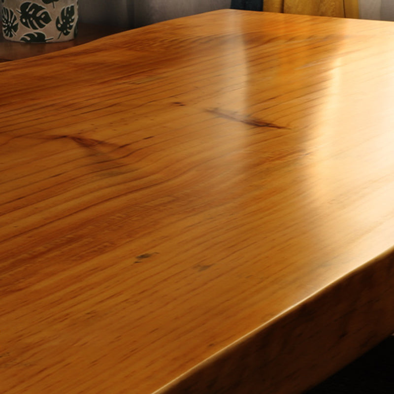 Table basse contemporaine en traîneau Table de cocktail basse rectangulaire en bois massif