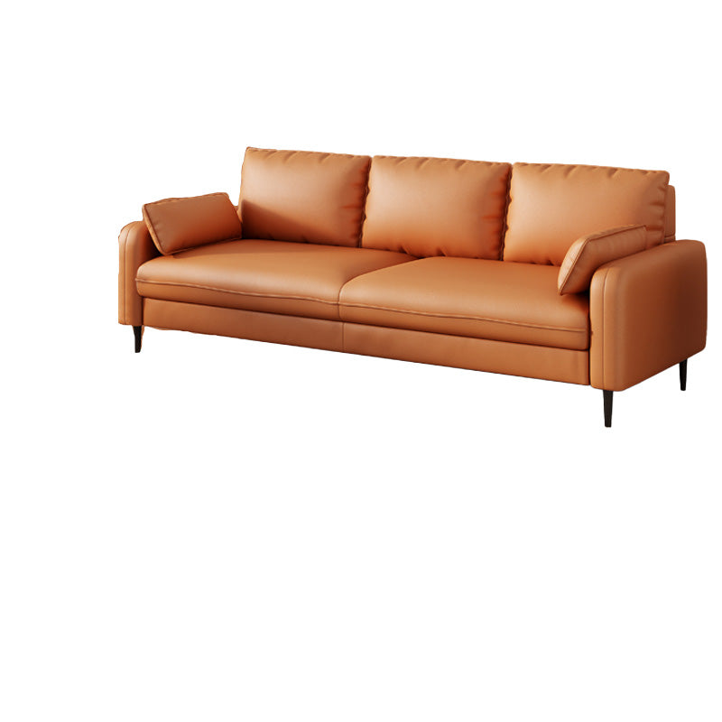 Setente de tela con cuatro patas Sofá contemporánea con almohadas de refuerzo