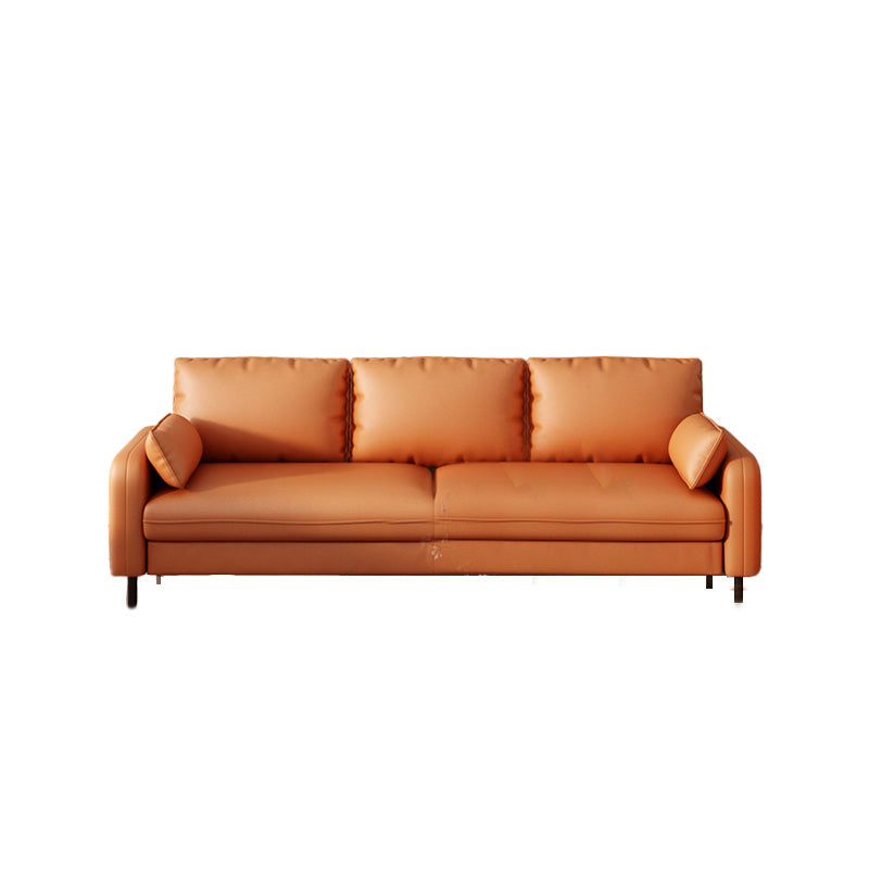 Setente de tela con cuatro patas Sofá contemporánea con almohadas de refuerzo